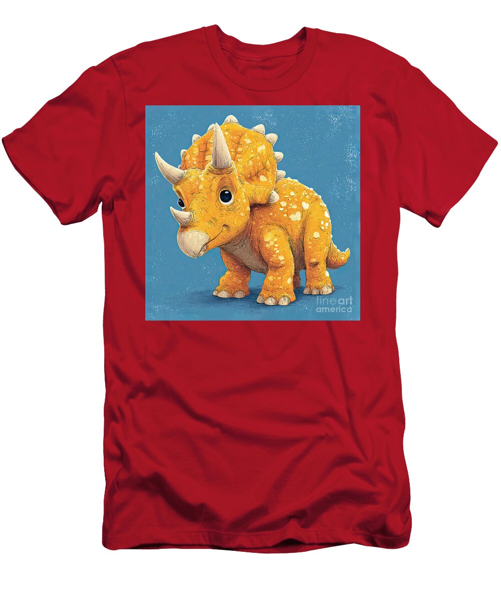 Yellow Triceratops Elisabeth Lucas T-Shirt