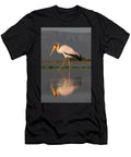 Yellowbilled Stork Reflected in Water Zimanga Private Game Ann Steve Toon Natureplcom T-Shirt