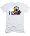 Young Man Waiting in Chairlift Line Justin Bailie T-Shirt