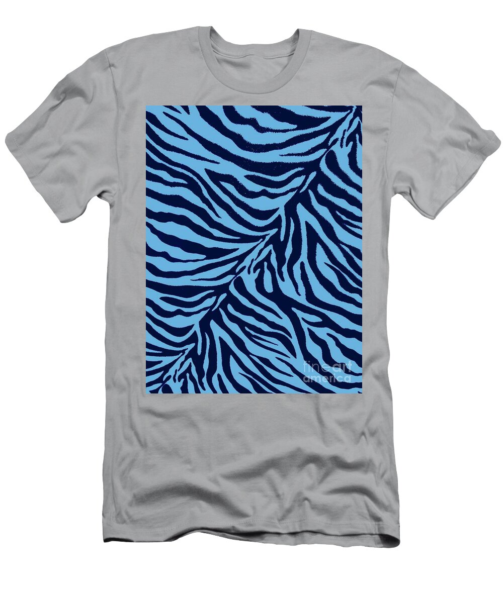 Zebra 3 Shades of Blue Yonni H T-Shirt