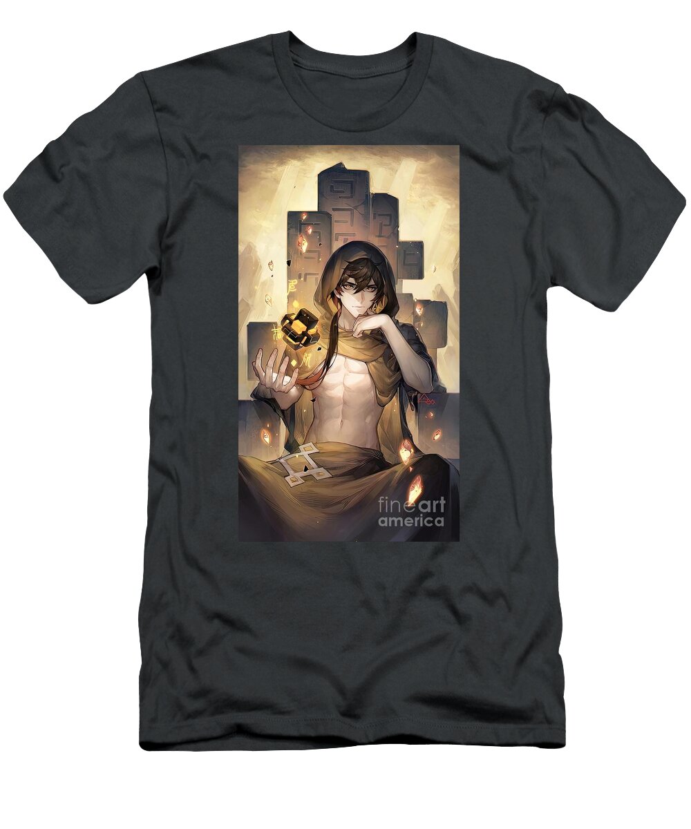 Zhongli Genshin Impact Ward Isaac T-Shirt