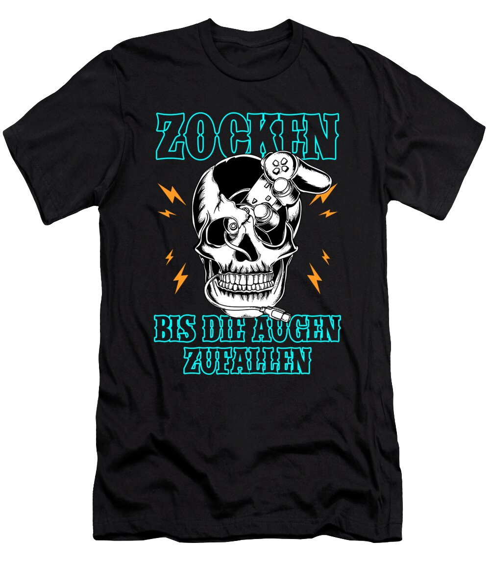 Zocken Zocker Skull Totenschdel Gaming Gamer Gift Thomas Larch T-Shirt