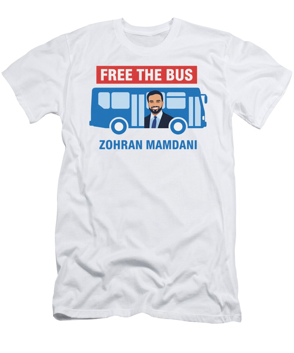 Zohran Mamdani Free the Bus Viral Guy T-Shirt
